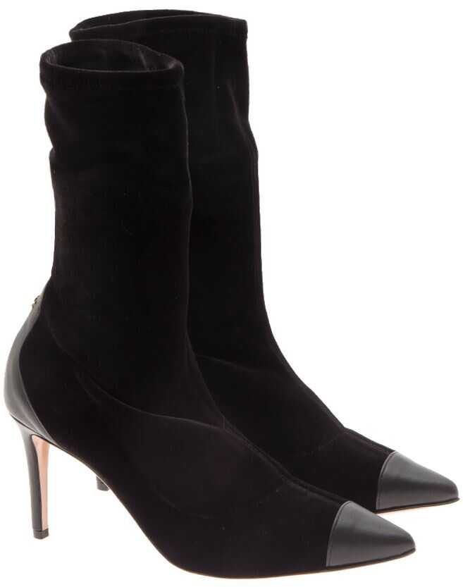 Elisabetta Franchi Velvet Boots Black