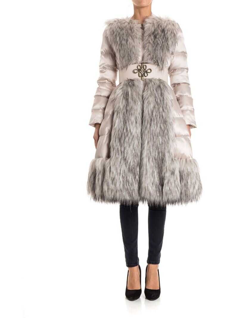 Jacheta Elisabetta Franchi Padded Jacket Beige