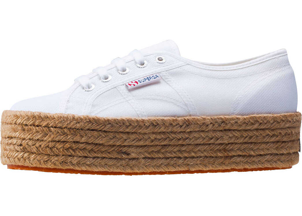 Superga 2790 Flatform Rope Trainers In White White