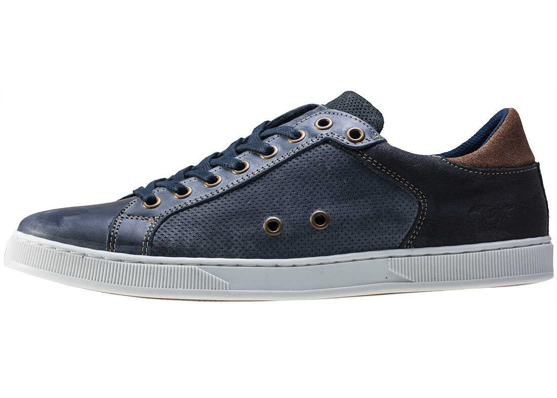 Tenis Mustang 3-Tone Washed Low Trainers In Blue Blue