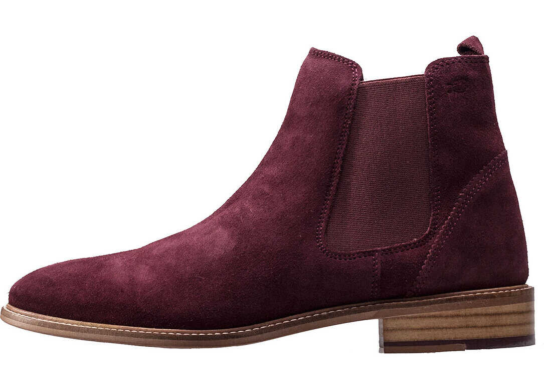 London Brogues Hamilton Chelsea Boots In Burgundy Red