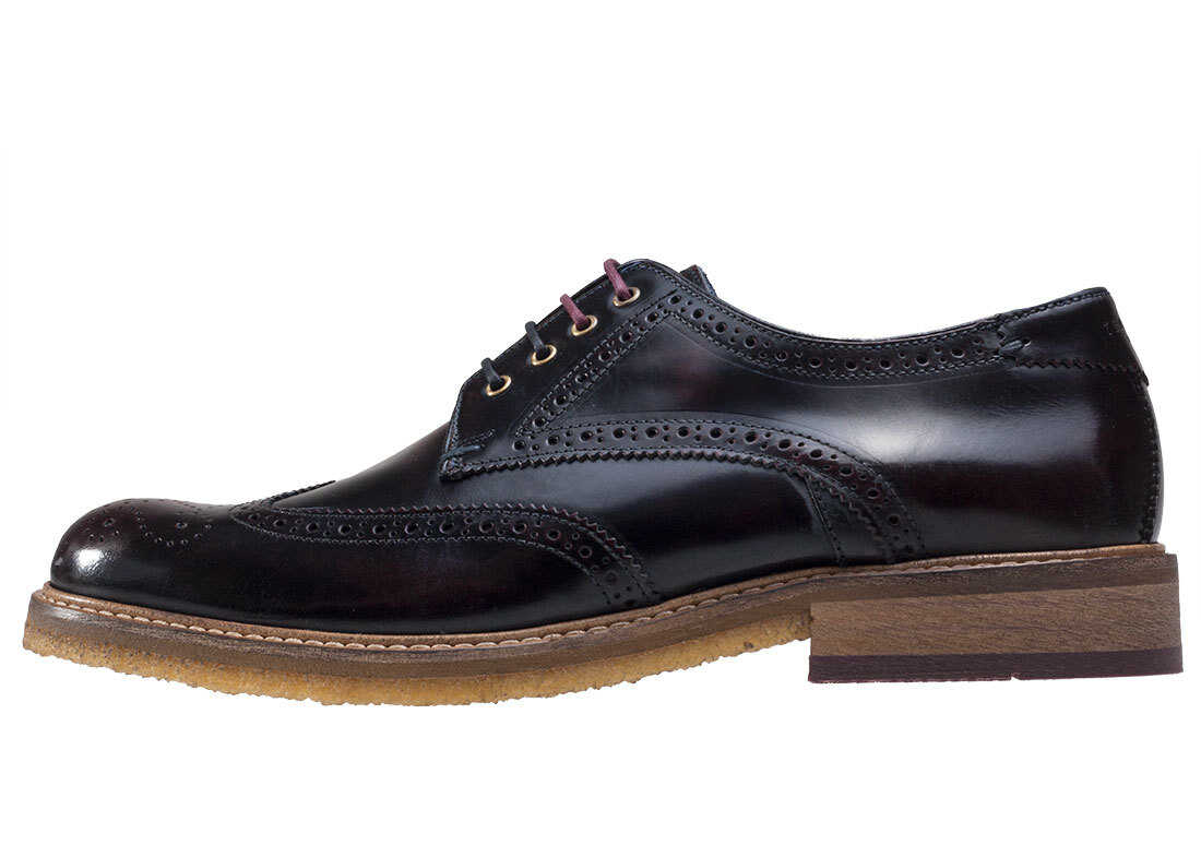 Pantof Ted Baker Prycce High Shine Derby Brogues In Dark Red Red