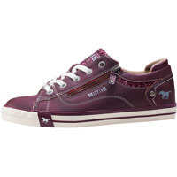 Tenisi & Adidasi Side Zip And Glitter Stripe Trainers In Burgundy Femei