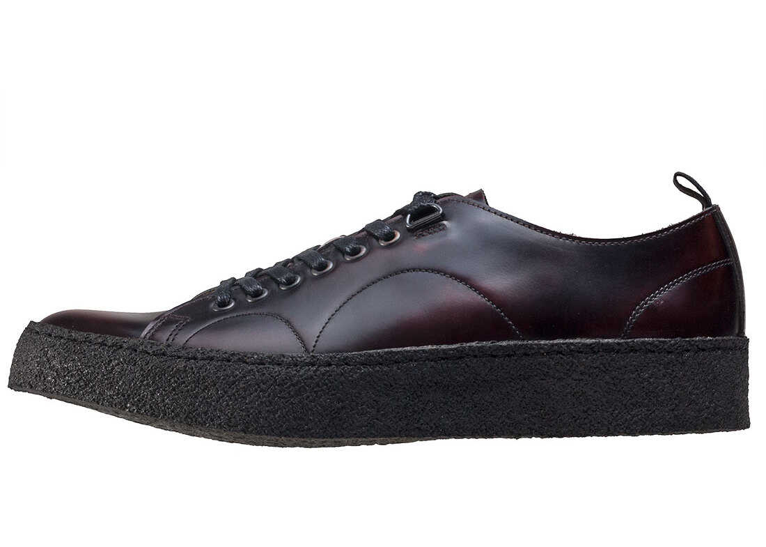 Pantof Fred Perry X George Cox Premium Creeper Unisex Shoes In Oxblood Red