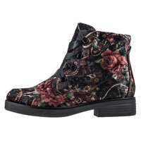 Ghete & Cizme Velvet Print Ankle Boots In Multicolour Femei