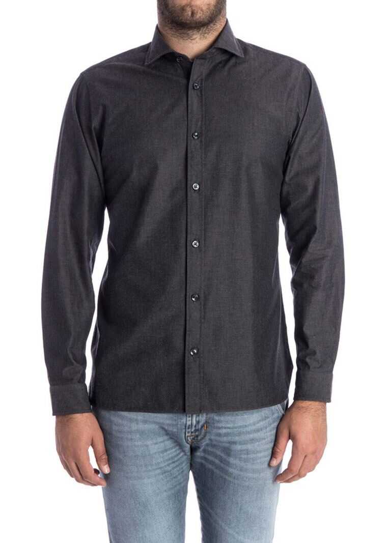 Camasa Z Zegna Cotton Shirt Gray