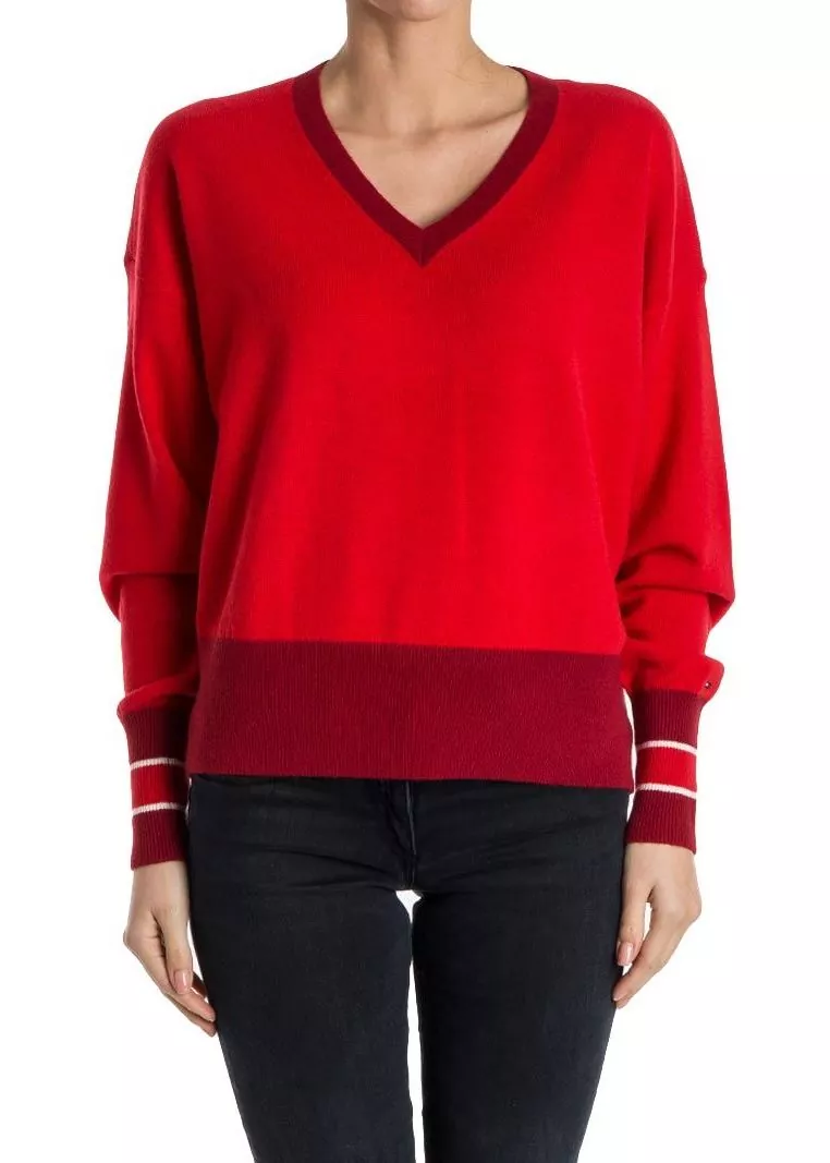 Pulover Tommy Hilfiger Wool Sweater Red