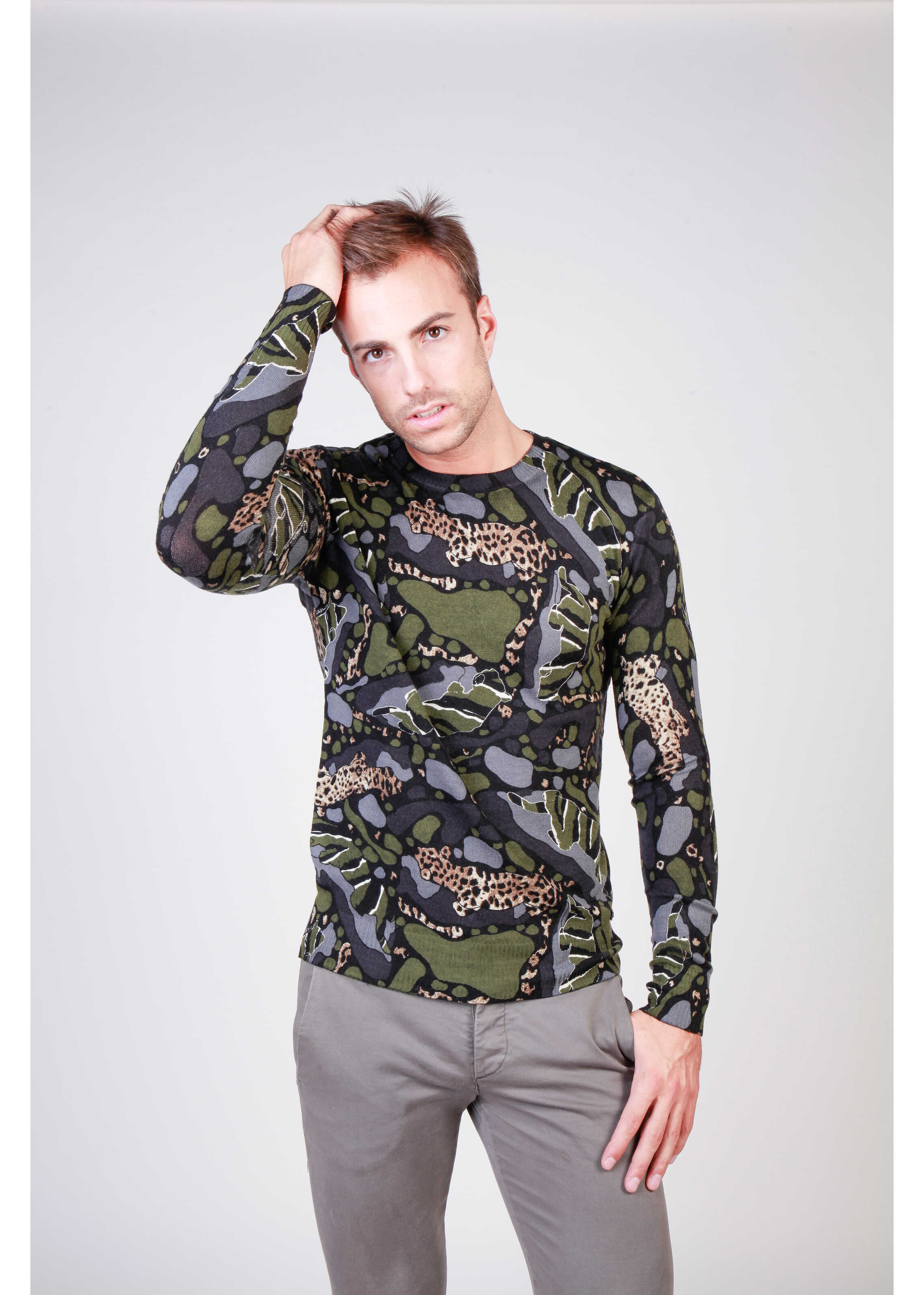 Pulover Cavalli CLASS B5Jqb80497437_M003 Green