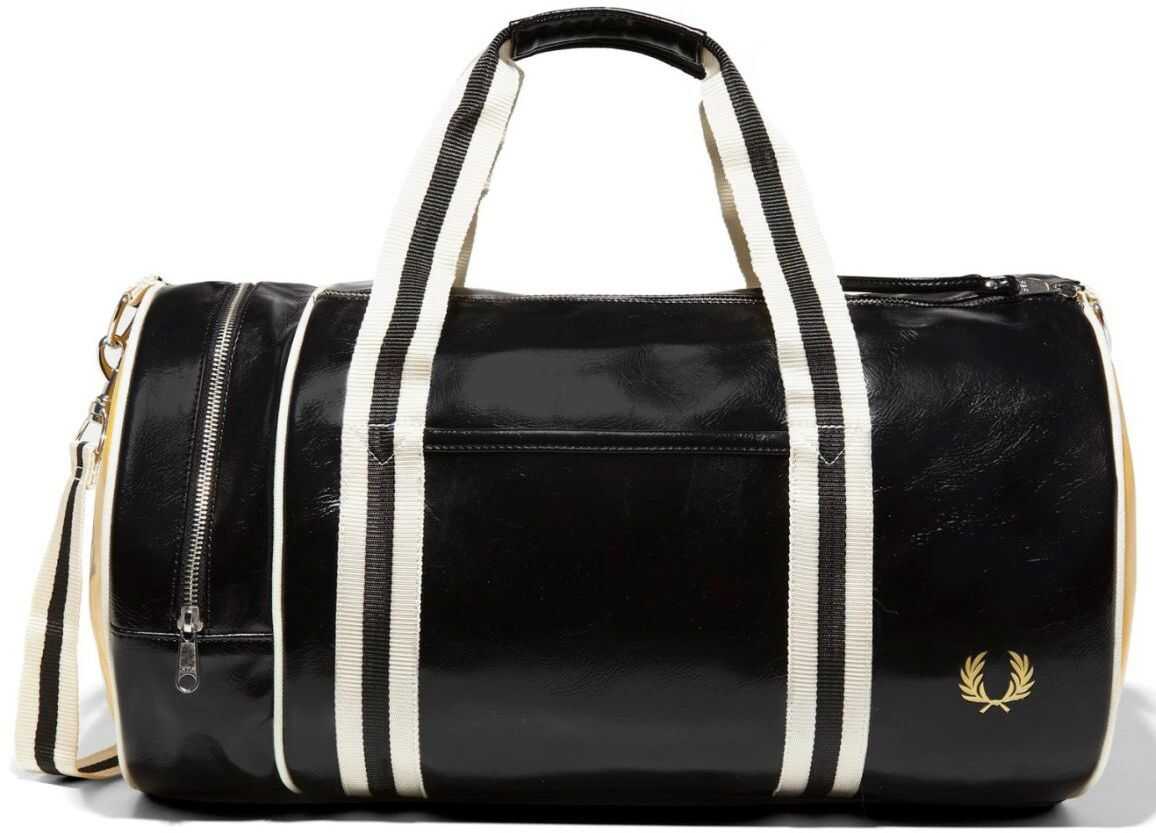 Rucsac Fred Perry Classic Barrel Bag In Black Yellow Black