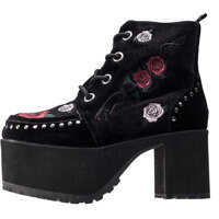 Ghete & Cizme T.u.k Casbah Queen Rose Embroidery Boots In Black Floral* Femei