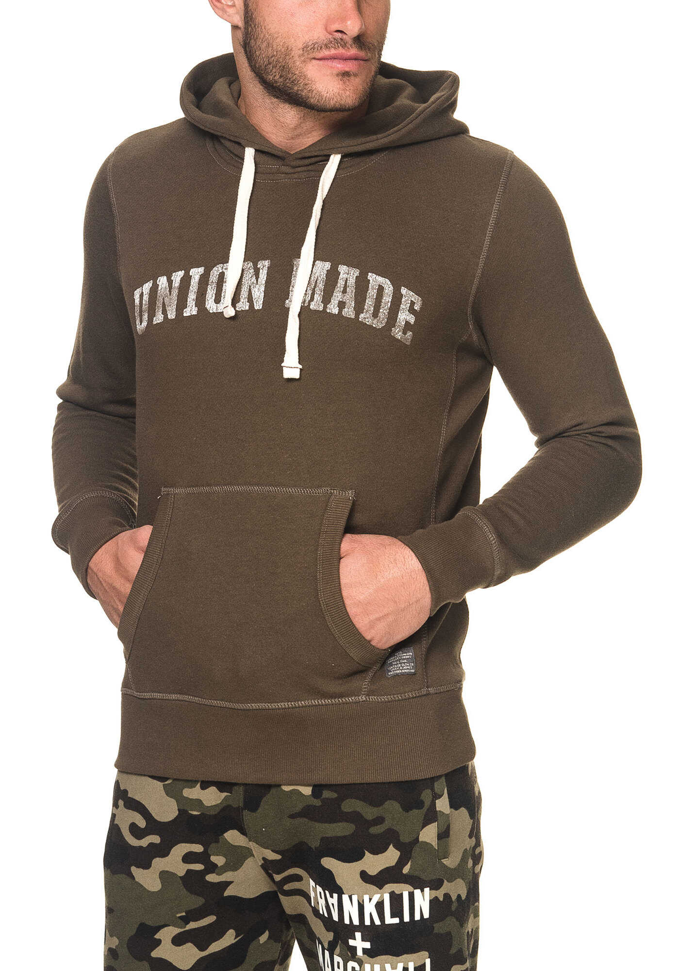 Bluza JACK & JONES Raymond Men's Brown Hoodie Sea Turtle