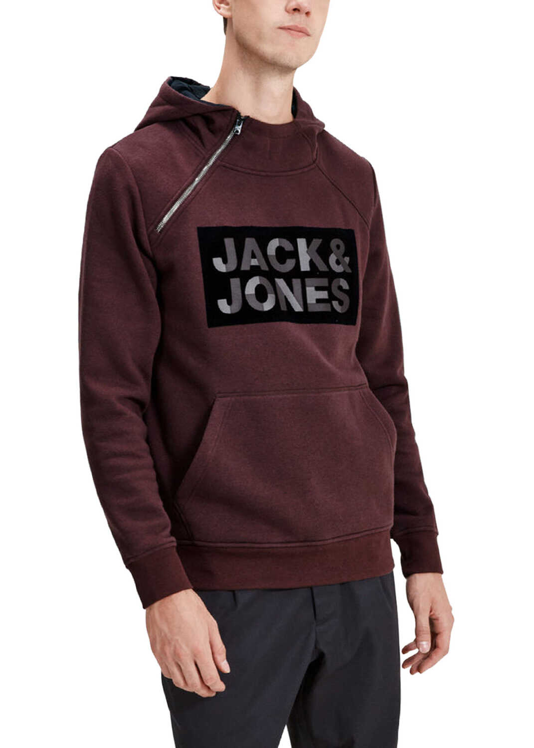 Bluza JACK & JONES Kalvo Sweat Hood Camp Core Slim Fit Fudge