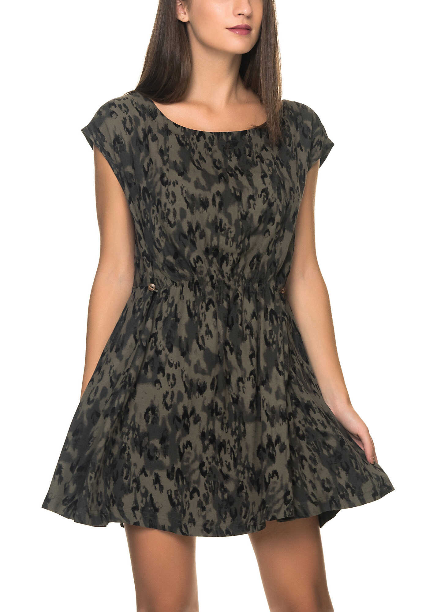 Rochie Free People Fake Love Mini Green Dress Green Combo
