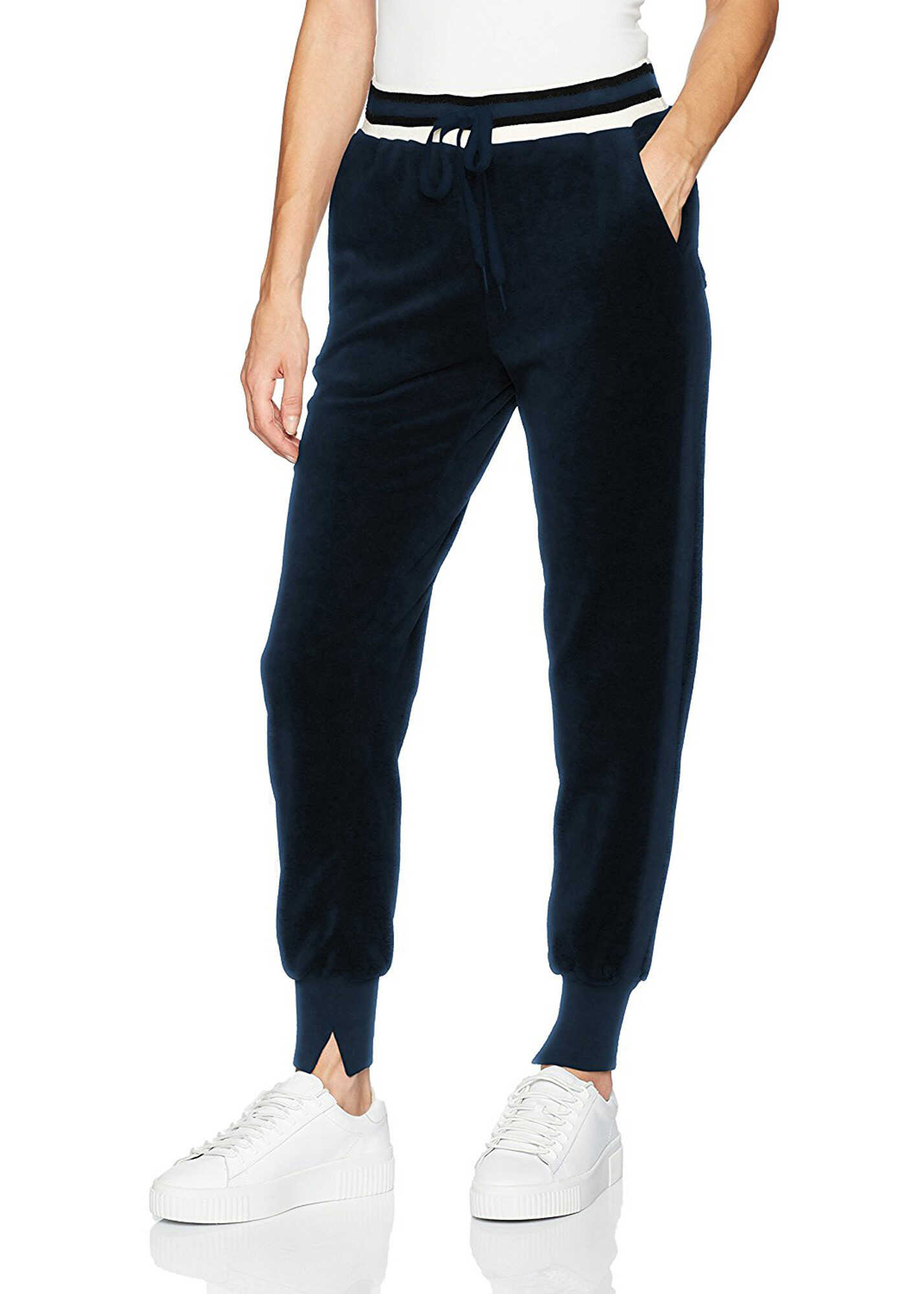 Pantalon KENDALL + KYLIE Women's Navy Velour Joggers Tru Navy