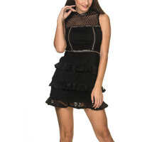 Rochii Women's Black Mini Dress Femei