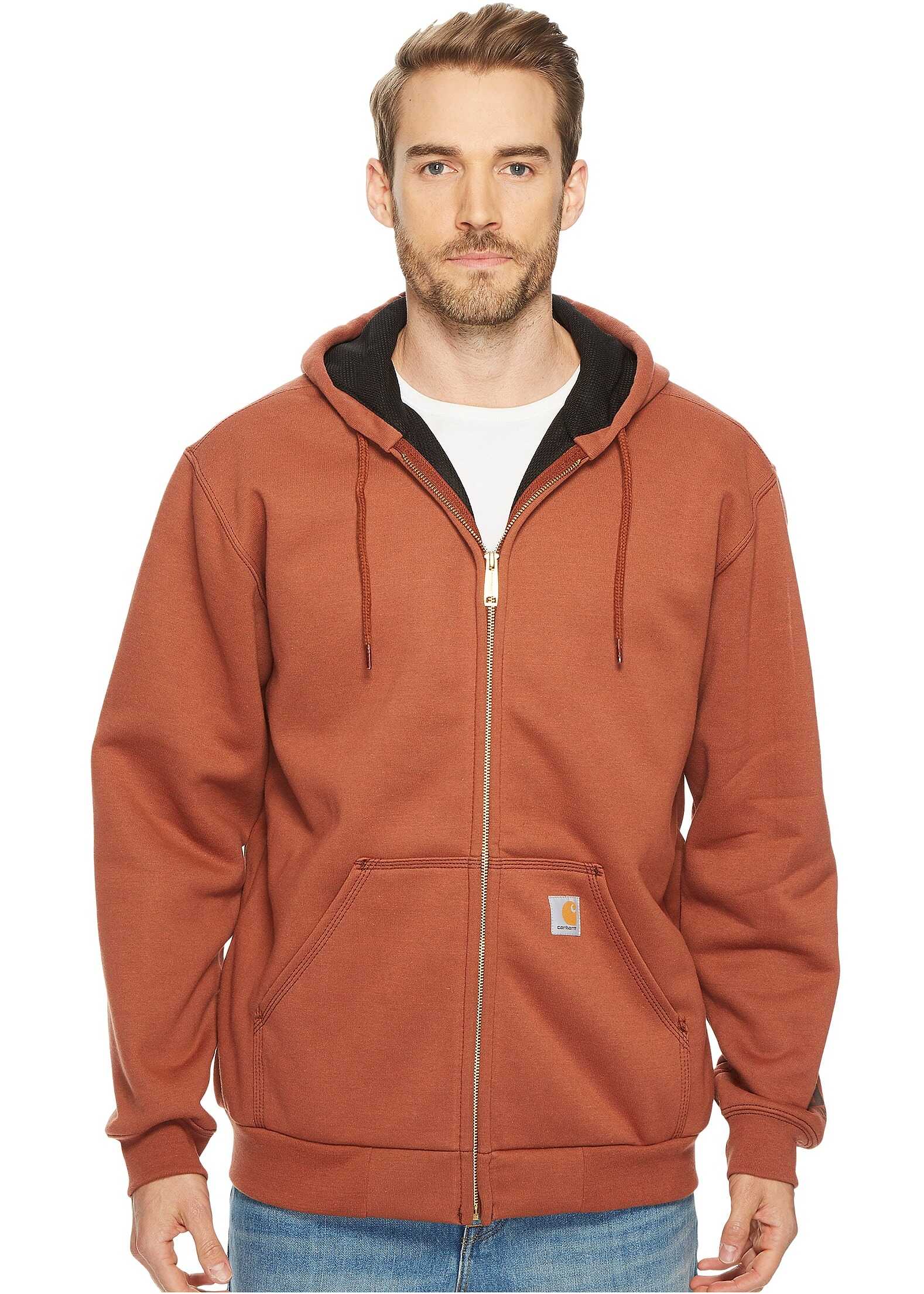Bluza Carhartt RD Rutland Thermal-Lined Hooded Zip-Front Sweatshirt Sequoia Heather