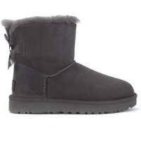 Ghete & Cizme Bailey Mini Ankle Boot In Grey Suede With Bow* Femei