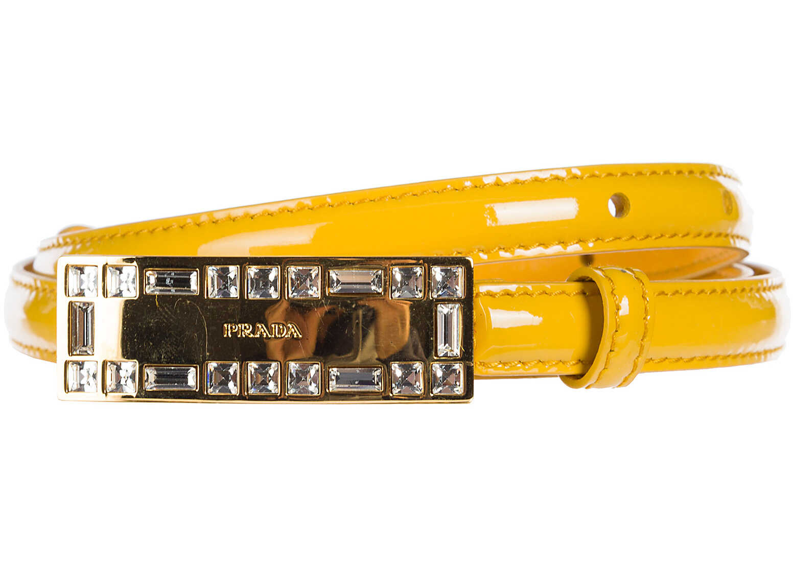 Curea Prada Leather Belt Yellow