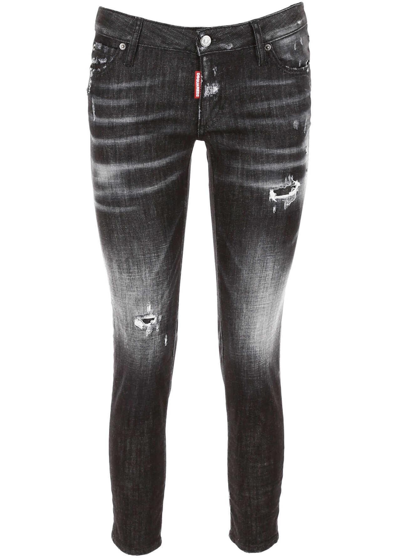 Blug DSQUARED2 Super Skinny Cropped Jeans BLACK