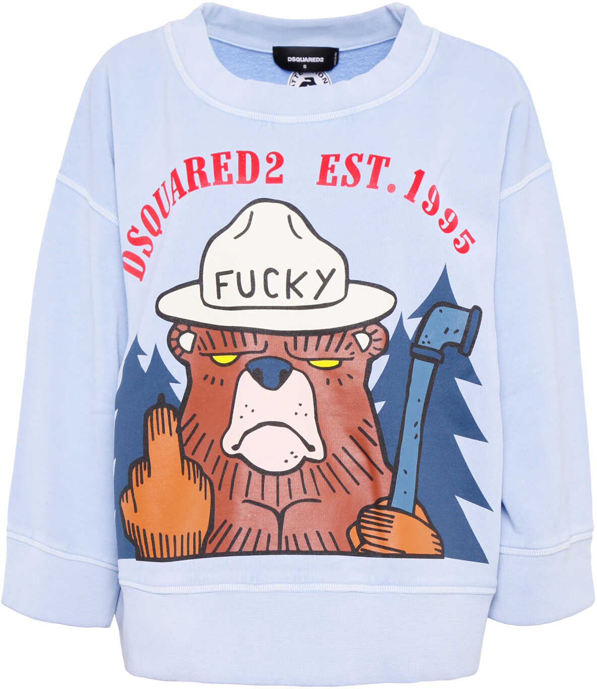 Bluza DSQUARED2 Multicolor Printed Sweatshirt SKY