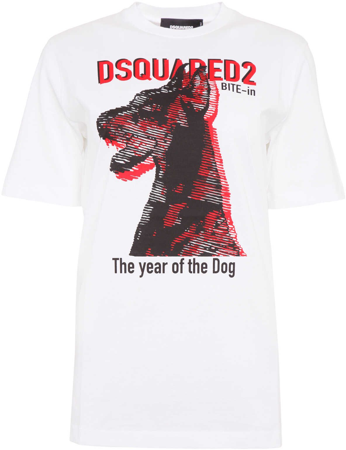 Tricou DSQUARED2 Printed T-Shirt BIANCO
