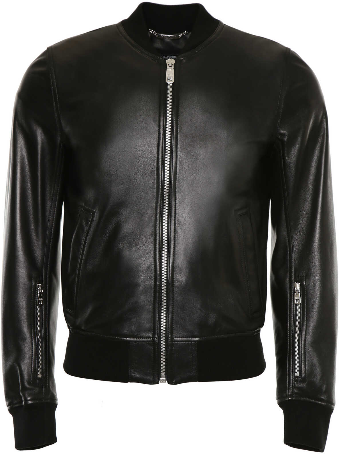 Geaca Dolce & Gabbana Lambskin Bomber Jacket NERO