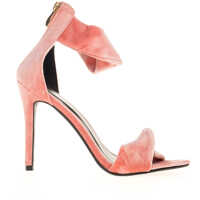 Sandale Women's Pink High Heel Sandals With Zip Femei
