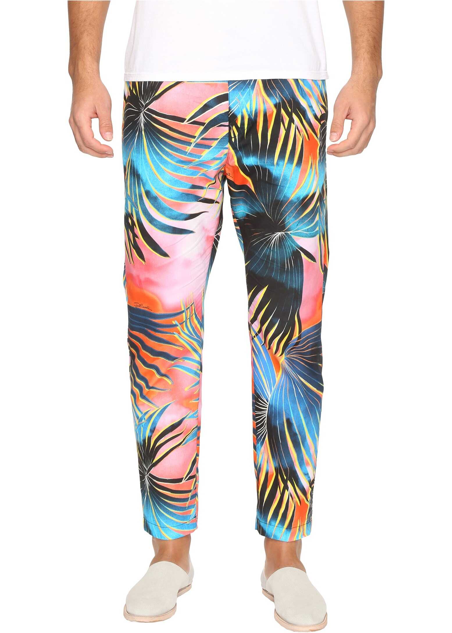 Pantalon Just Cavalli Tie-Dye Palm Print Pants Multicolor