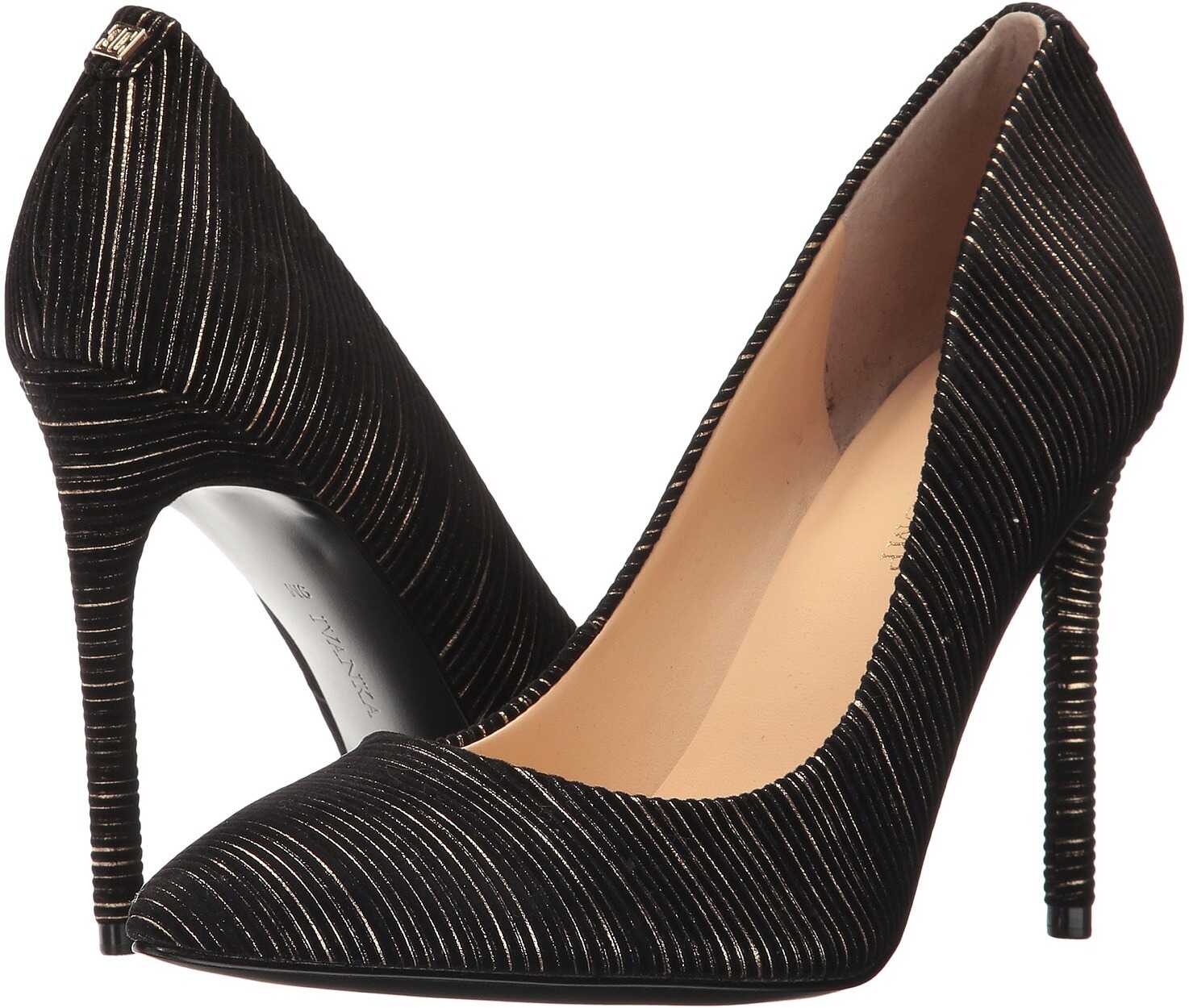 Pantof Ivanka Trump Kayden 7 Gold Suede/Metal Stripe