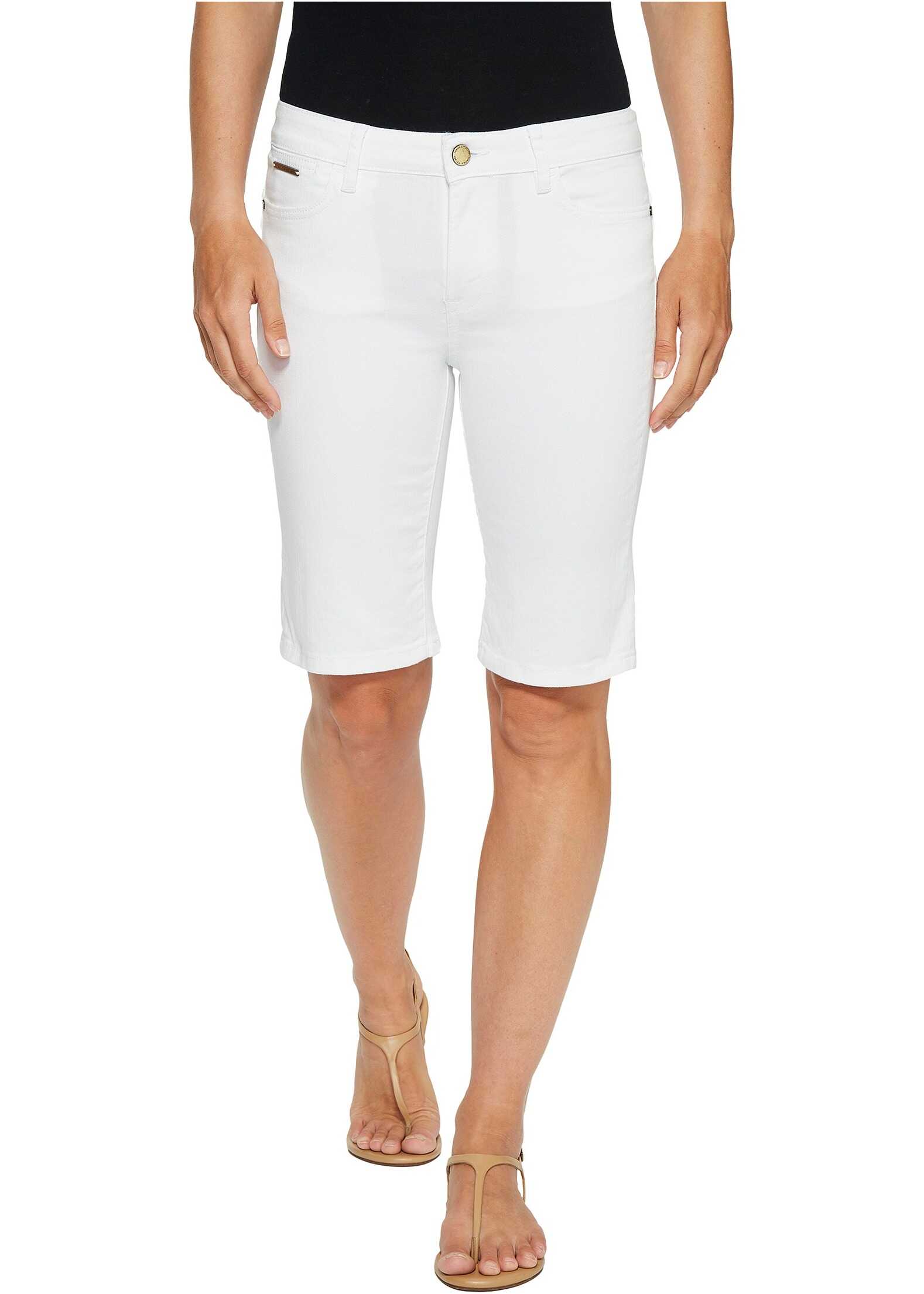 Pantalon Ivanka Trump Denim Bermuda Shorts in White White