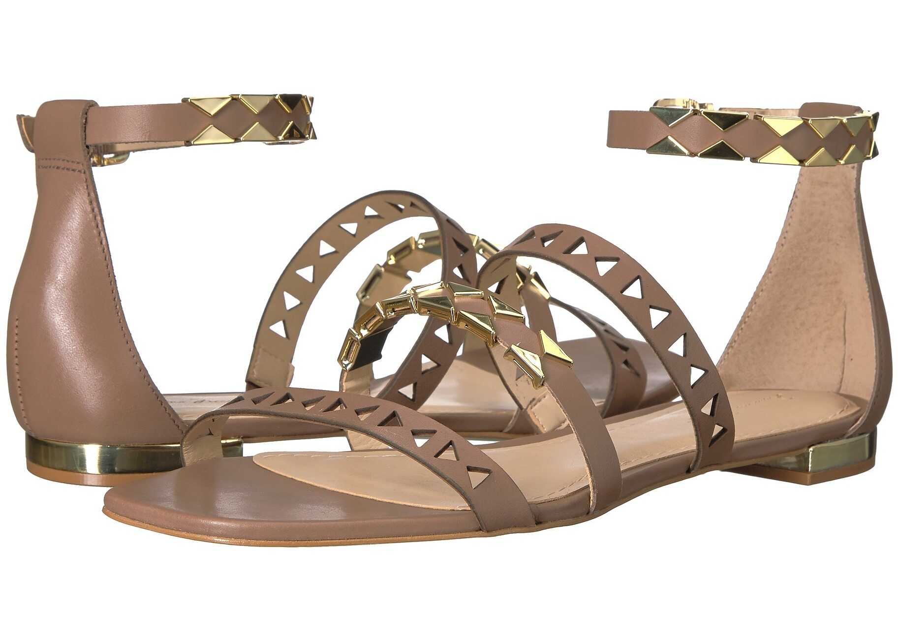 Sandala Massimo Matteo 3 Band Ankle Strap Truffle