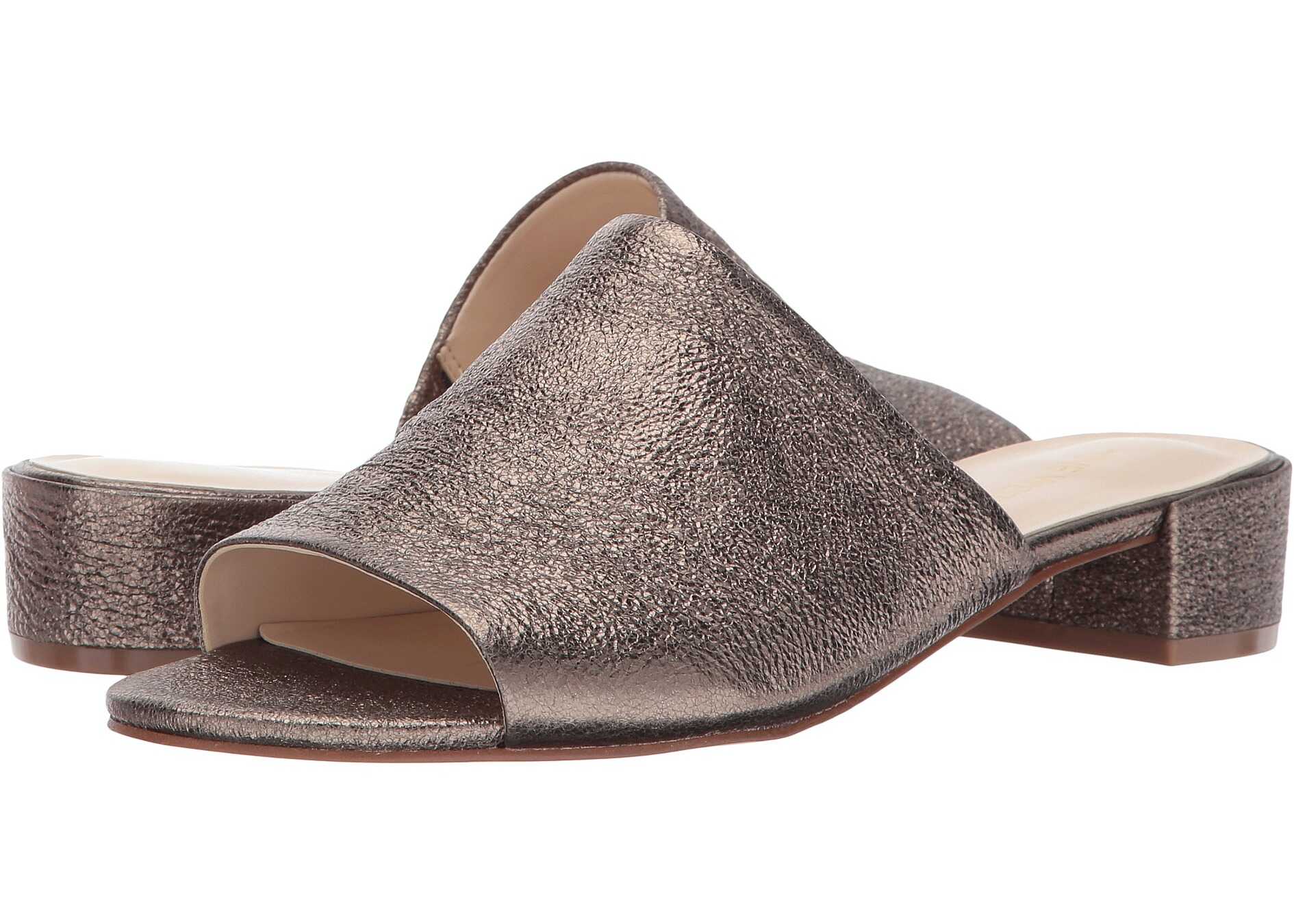 Pantof Nine West Raissa Slide Sandal Dark Gold Metallic