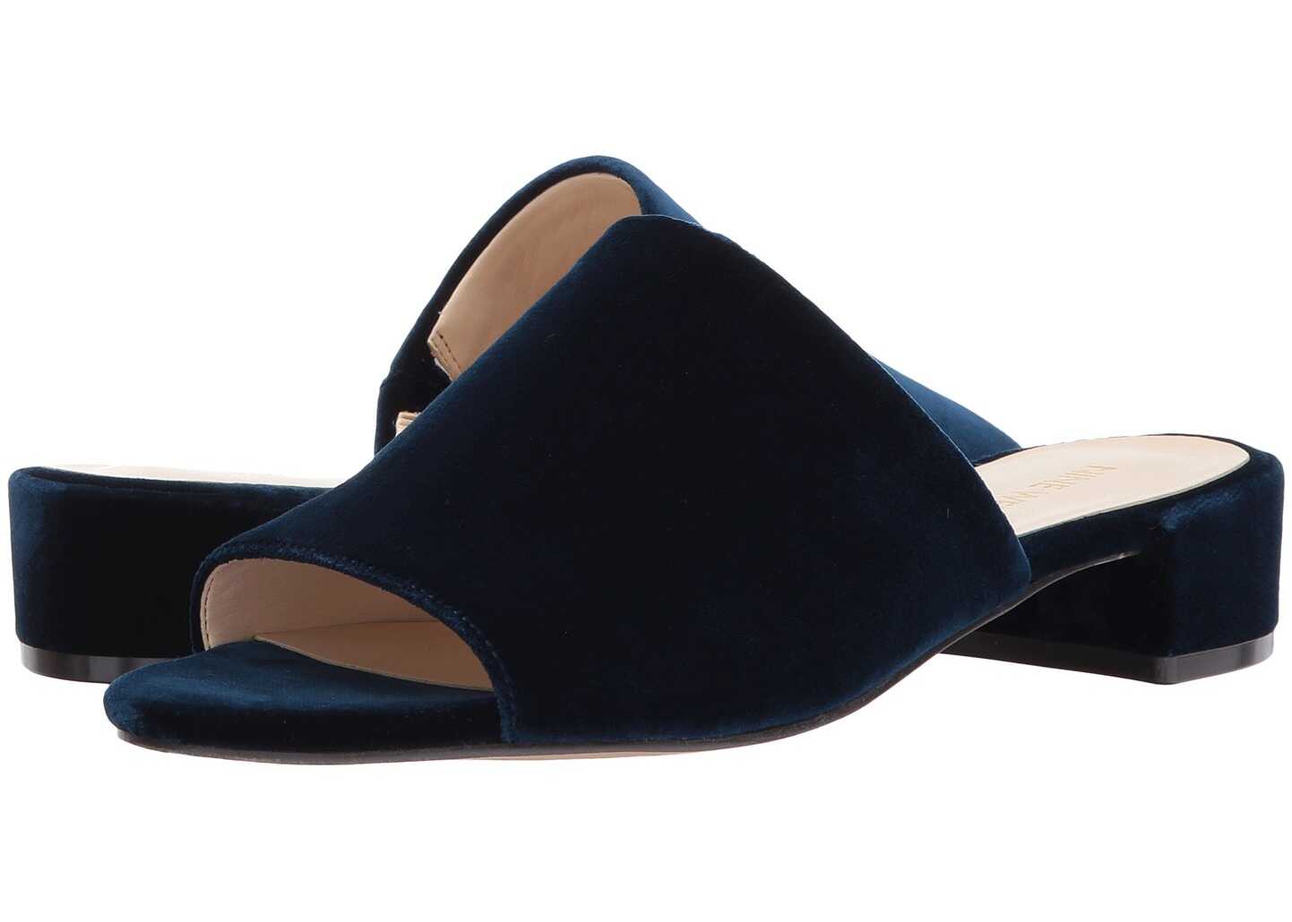 Pantof Nine West Raissa Slide Sandal Navy Fabric