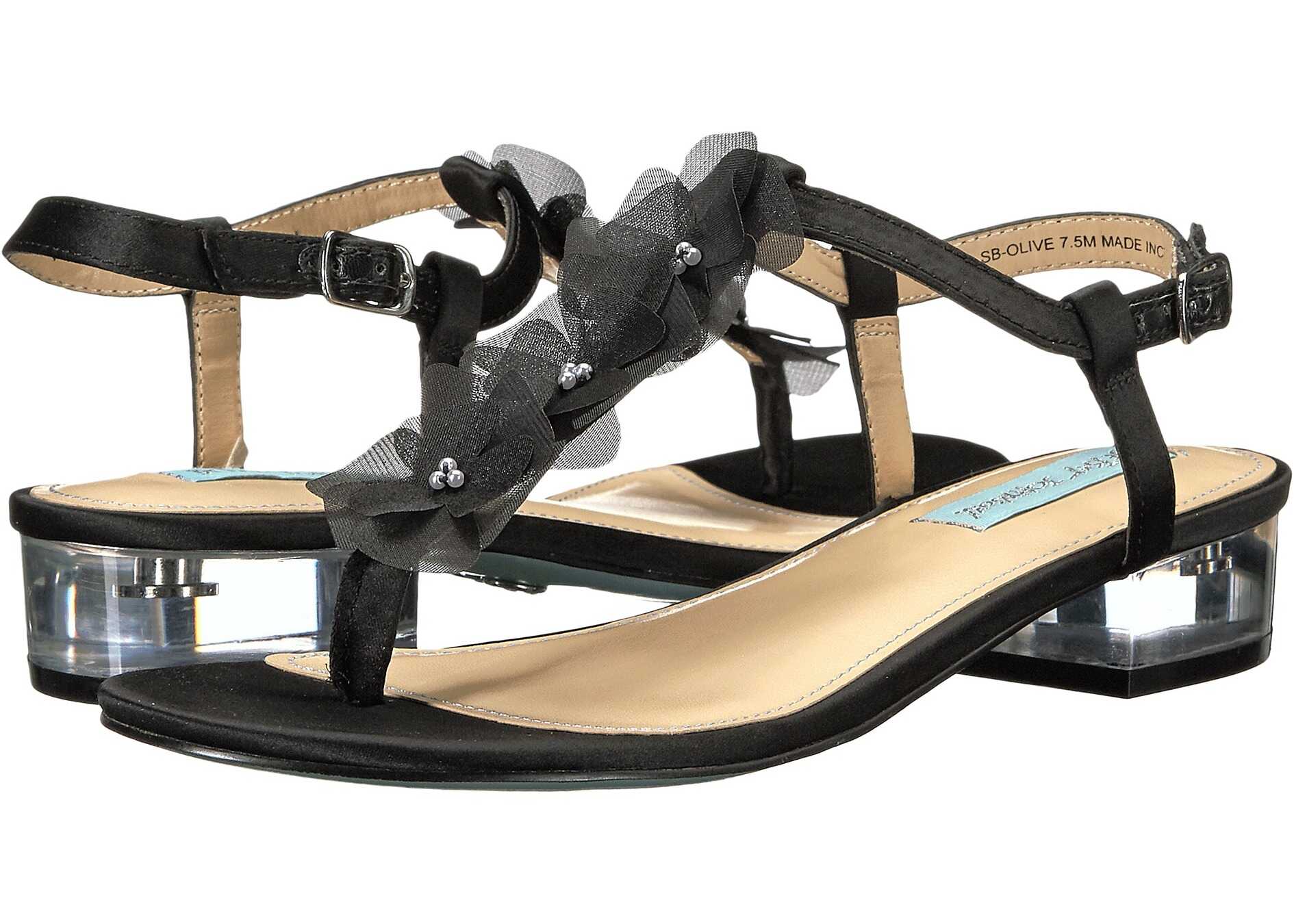 Sandala Blue by Betsey Johnson Olive Black Satin