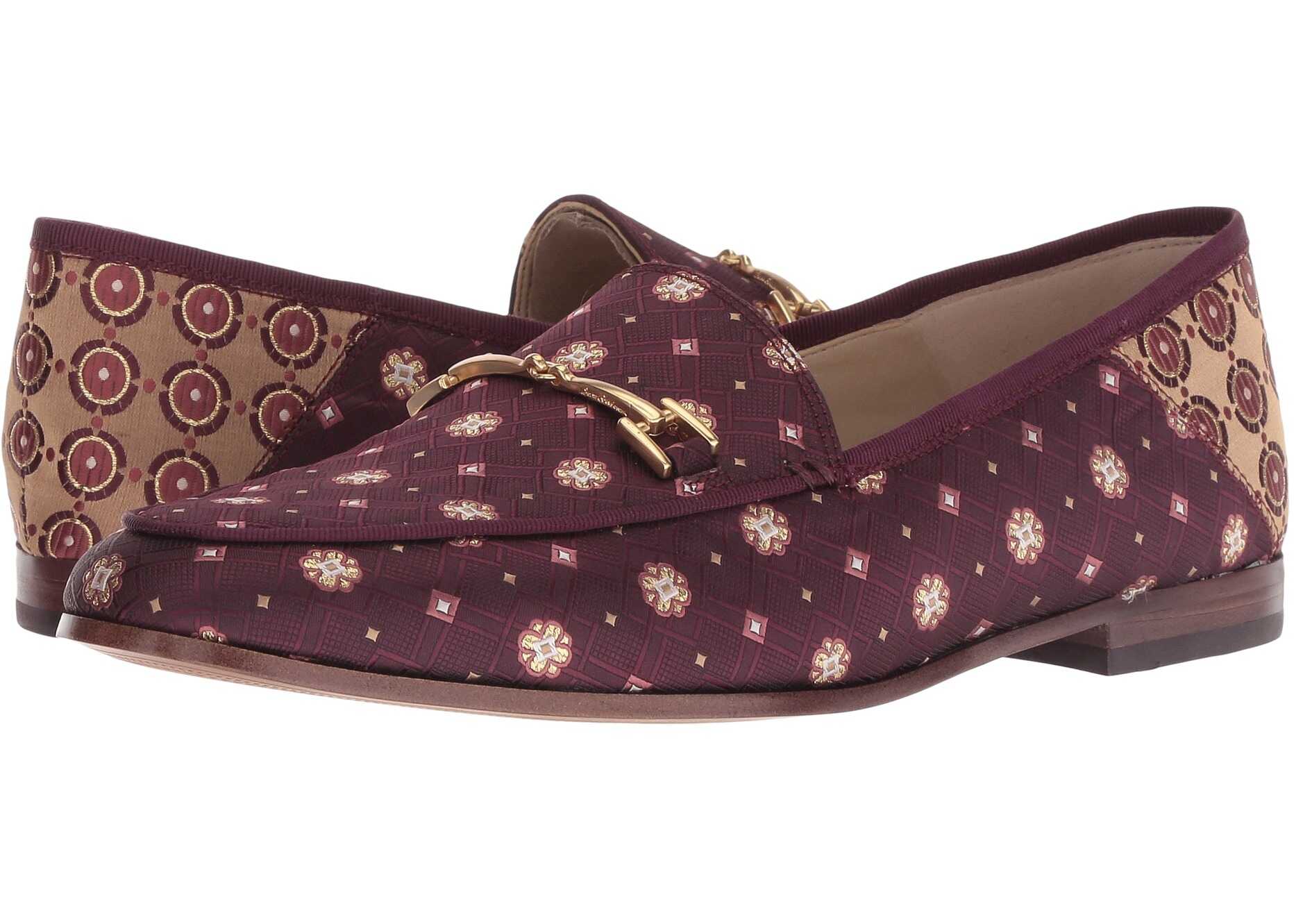 Sam Edelman Loraine Loafer Wine Multi/Warm Yellow Multi Celtic Floral Jacquard/Bull's-Eye