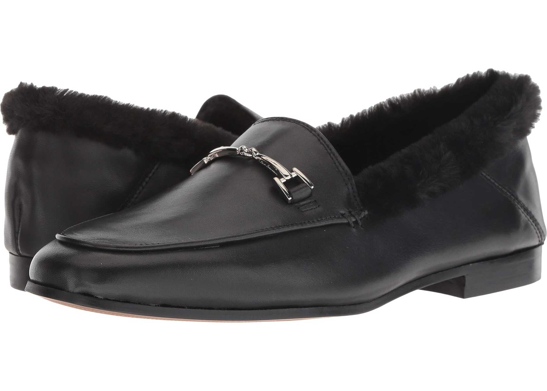 Sam Edelman Loraine Loafer Black Leather Modena Calf Leather/Short Plush Fur
