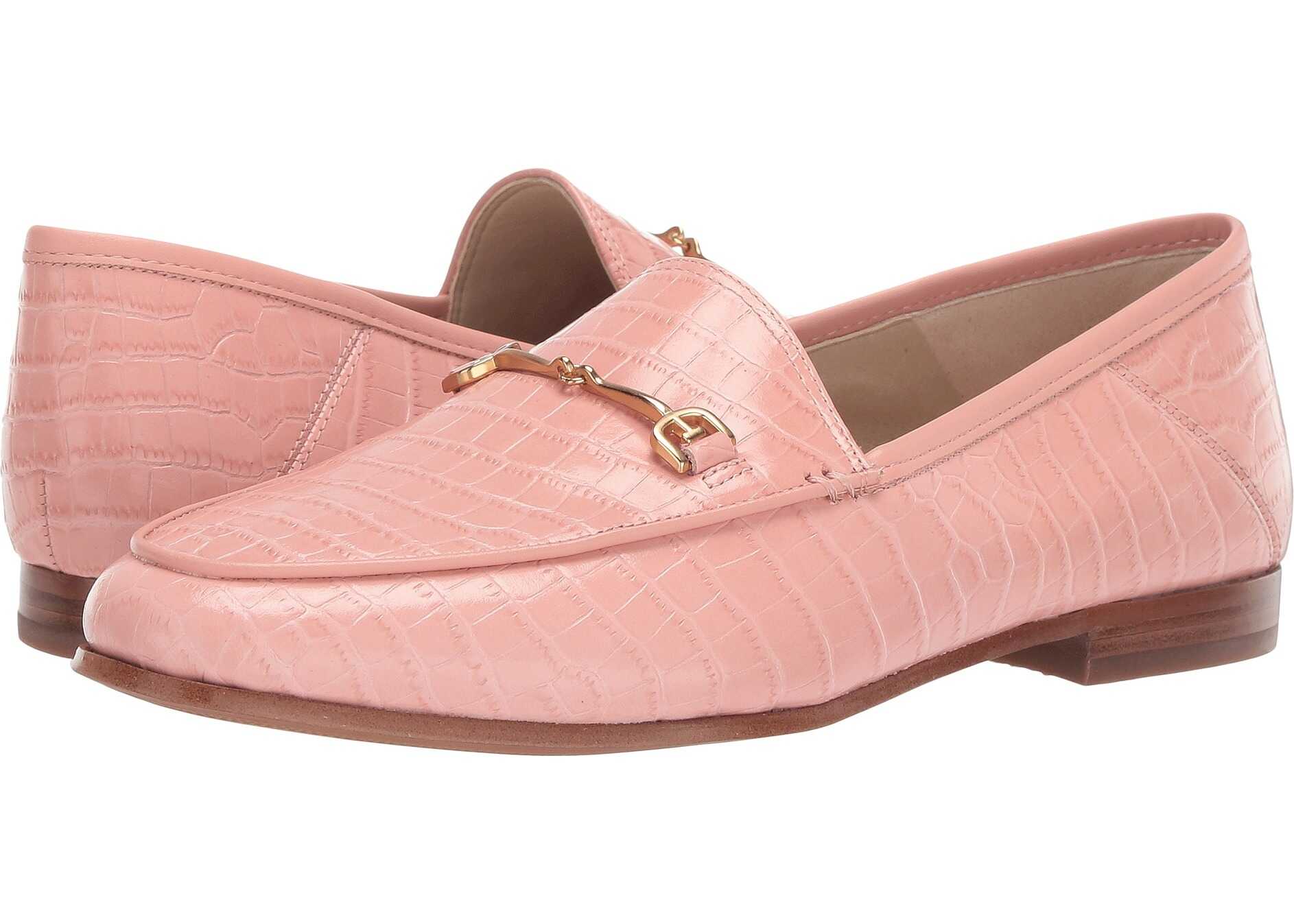 Sam Edelman Loraine Loafer Canyon Pink Kenya Croco Embossed Leather