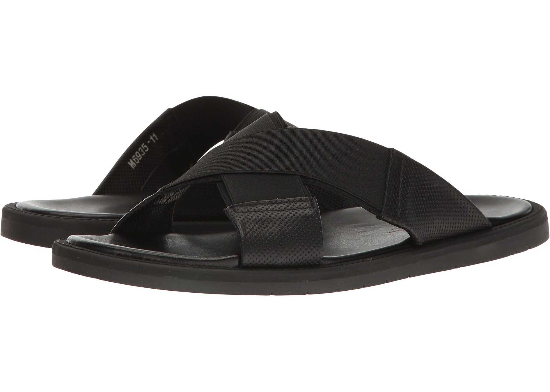 Sandala Massimo Matteo Perf Elastic Slide Black