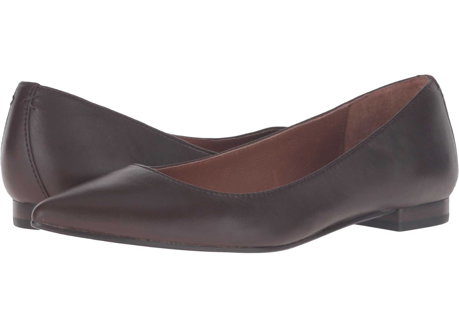 Balerin Frye Sienna Ballet Chocolate Soft Full Grain