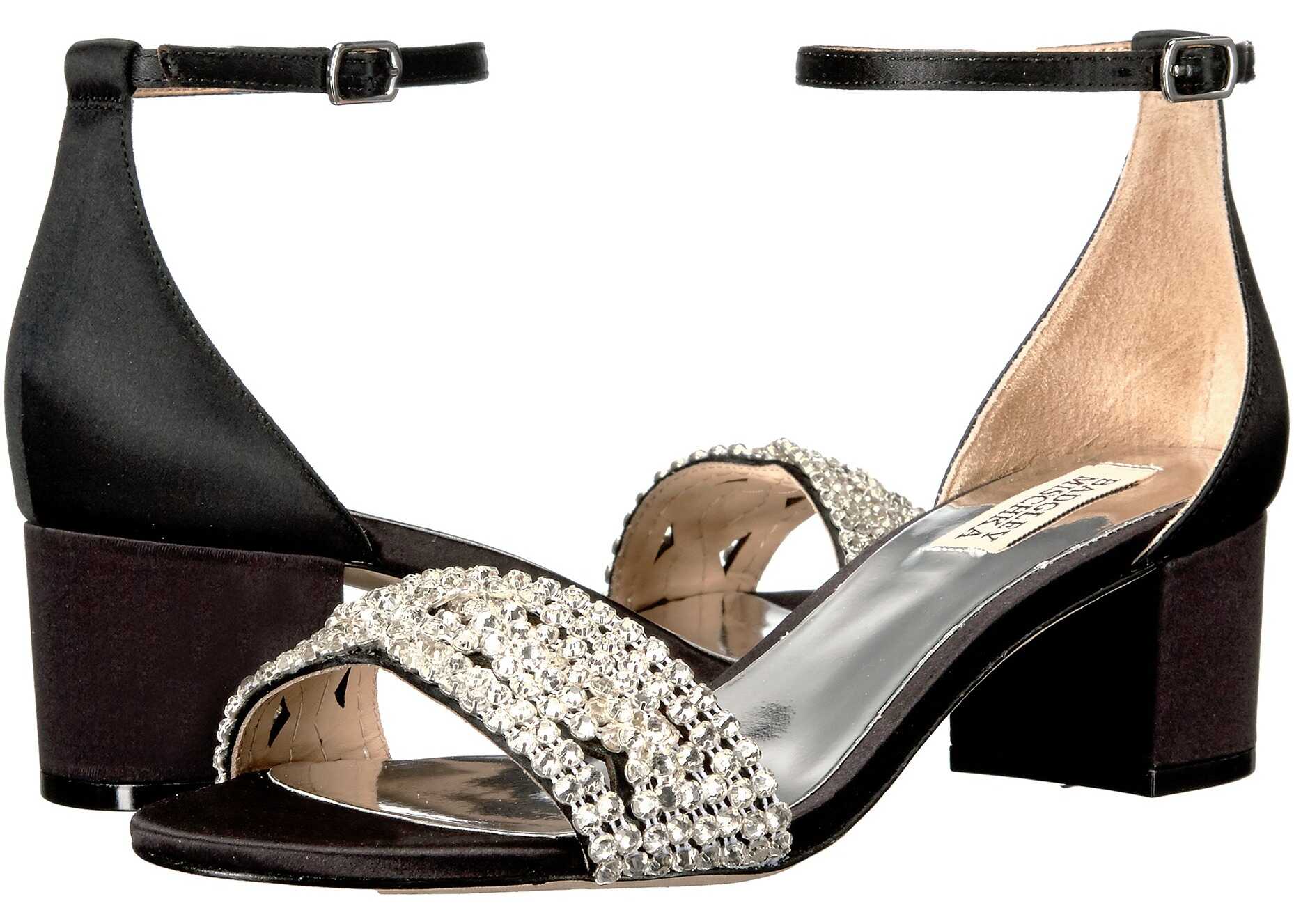 Pantof Badgley Mischka Triana Black Satin