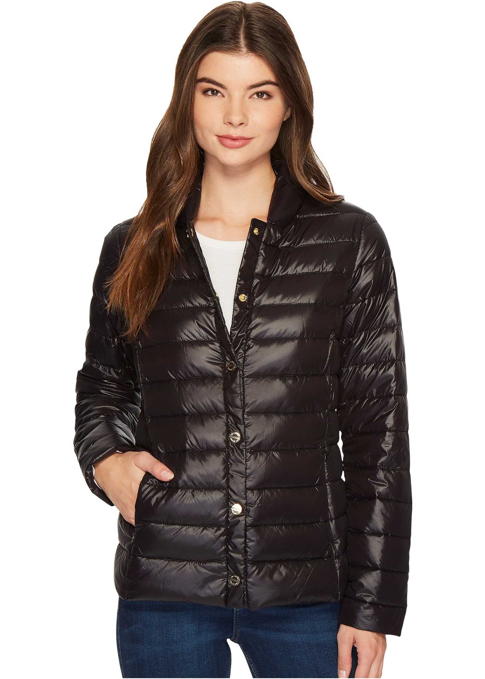 Geaca Via Spiga Snap Front Horizontal Down Black