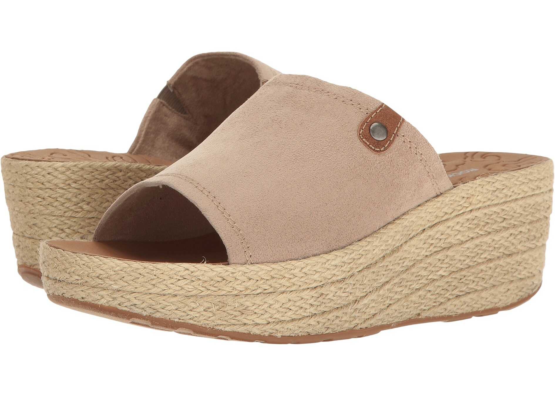 Sandala Rockport Lanea Slide Taupe Faux Suede