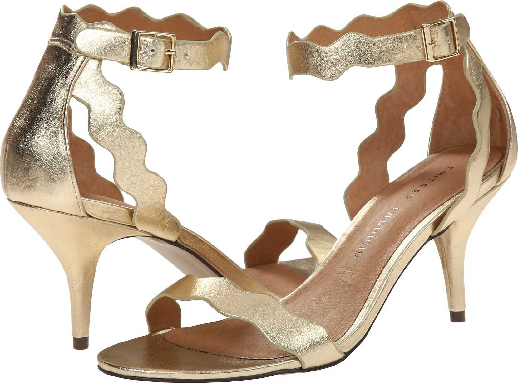 Chinese Laundry Rubie Scalloped Sandal Gold Metallic
