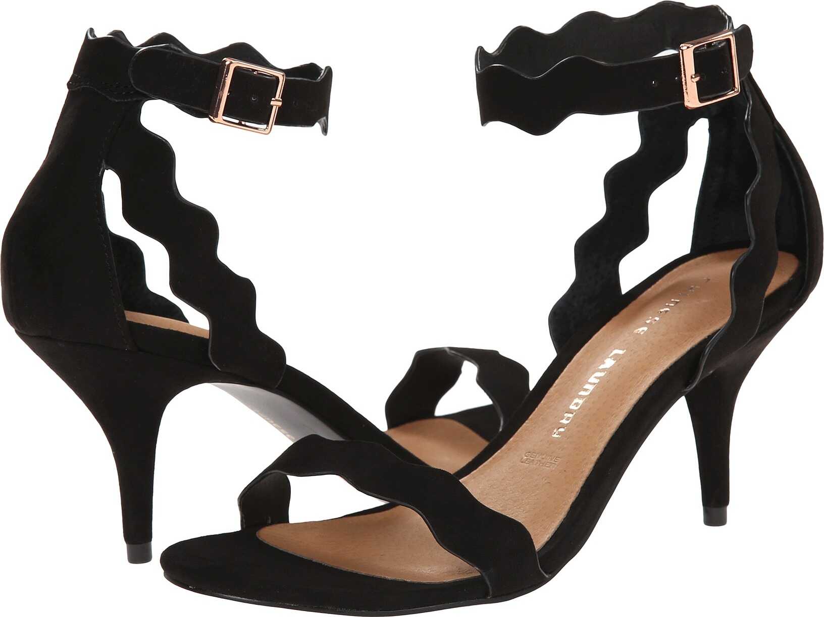 Chinese Laundry Rubie Scalloped Sandal Black Suede