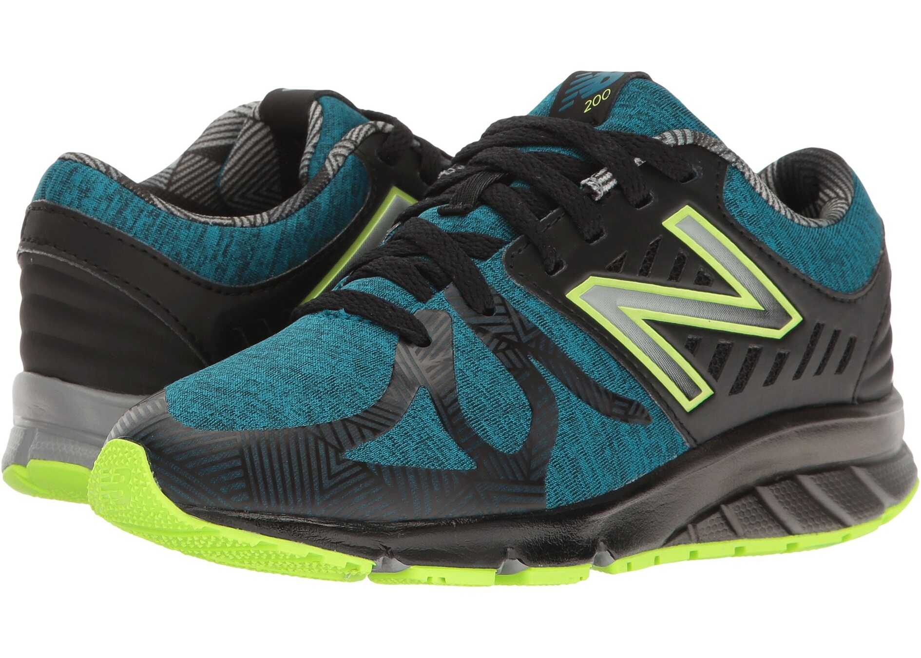 Tenis New Balance Kids Electric Rainbow 200 (Little Kid) Blue/Black