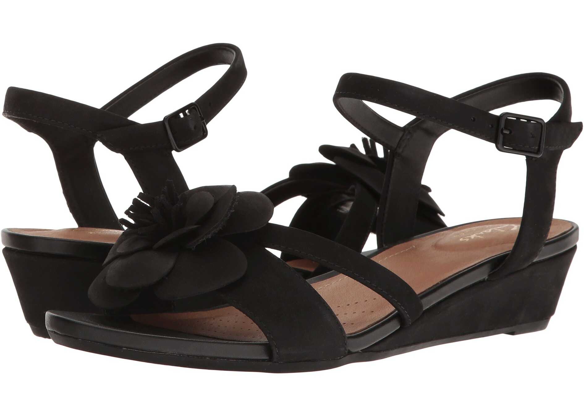Sandala Clarks Parram Stella Black Nubuck