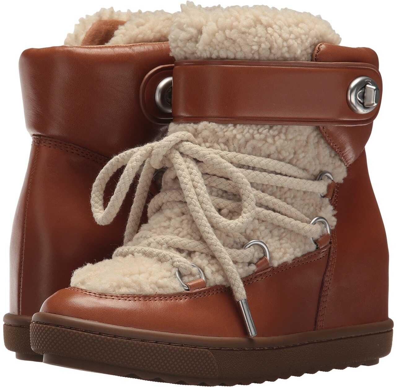 Gheata COACH Monroe Saddle/Natural Shearling Calf/Shearling