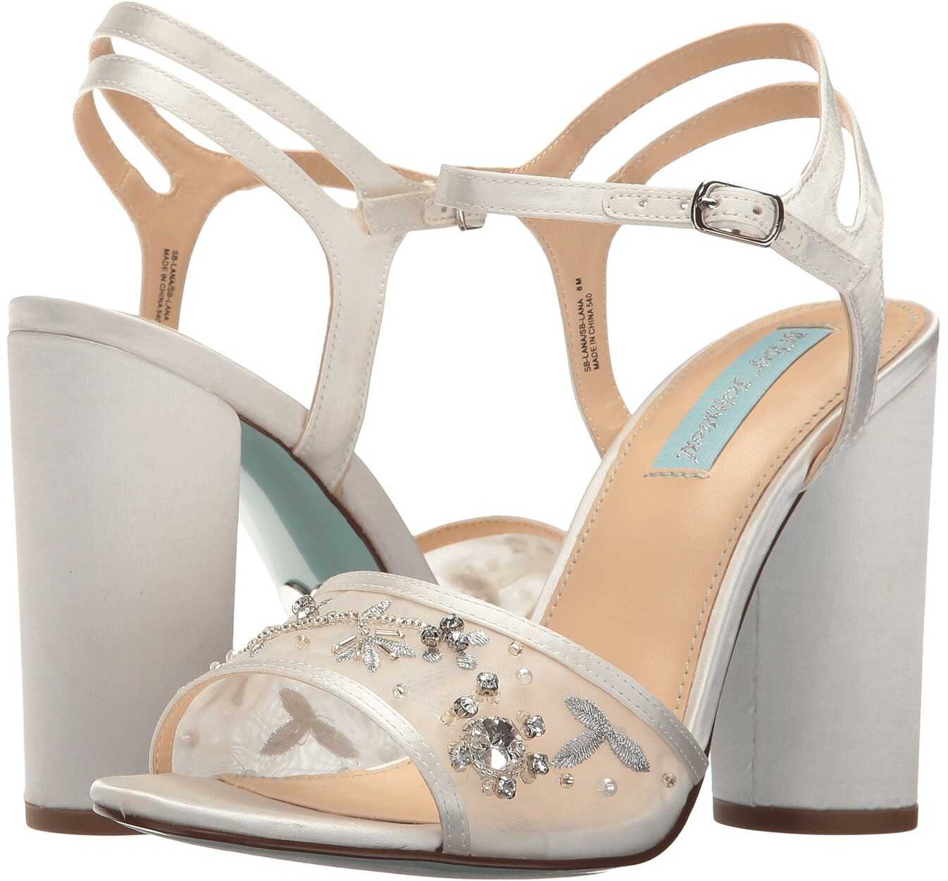 Pantof Blue by Betsey Johnson Lana Ivory Satin
