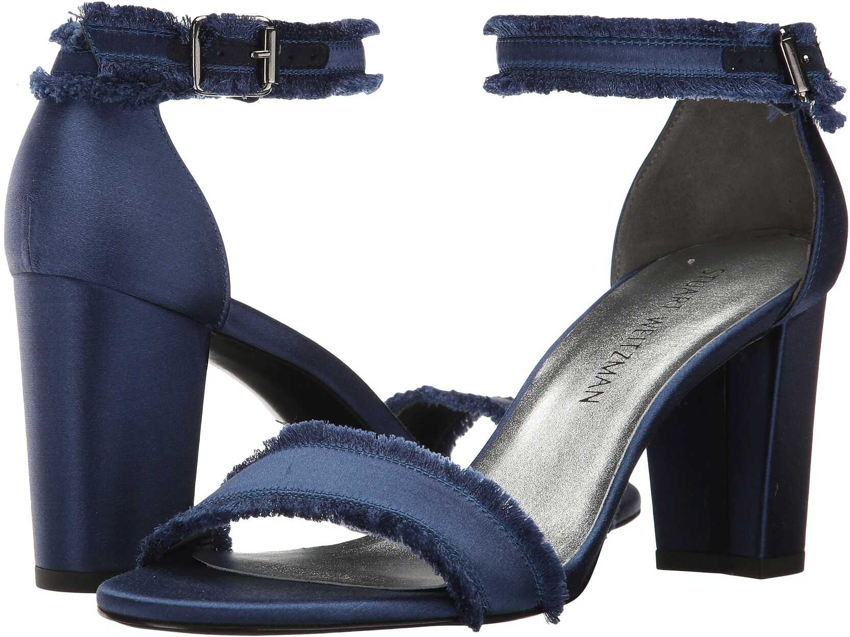 Pantof Stuart Weitzman Frayed Midnight Satin