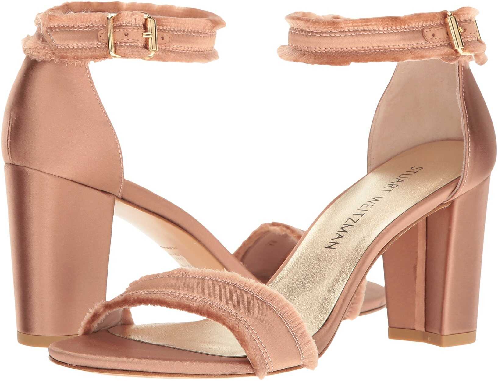 Pantof Stuart Weitzman Frayed Adobe Satin